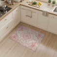 thumbnail image 2 of ODIKA 3'x5' Washable Throw Rug Hallway Vintage Wide Distressed Scroll Border Hallways Entry for Entryway, Kitchen, Mudroom, Stain Resistant, Low Profile, Non-Slip, 2 of 7