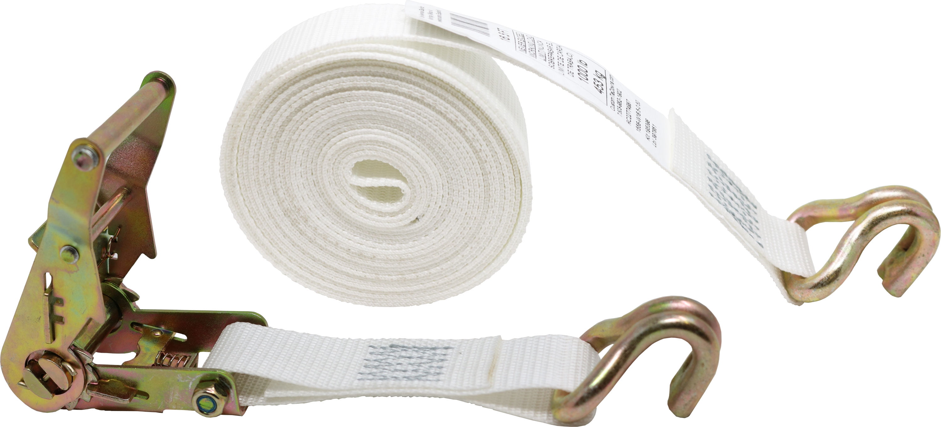 CustomTieDowns 1.5 Inch x 16 Foot Ratchet Strap with Double J Wire