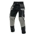 thumbnail image 3 of Skylinewears Men's Heavy Duty Cordura Carpenter Safety Work Trousers - Knee Reinforced, Holster & Cargo Pockets Pants Black  W30-L30, 3 of 3