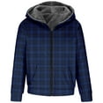 cllios Men's Plaid Sherpa Lined Jackets Big and Tall Windproof Thick