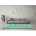 thumbnail image 3 of Ahgly Company Indoor Rectangle Abstract Light Blue Modern Area Rugs, 5' x 8', 3 of 4