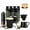 Balck, variant on Ceramic Pour Over Coffee Set with Manual Burr Grinder & 100 Disposable Cups – Complete 9oz Single-Serve Brewing Bundle