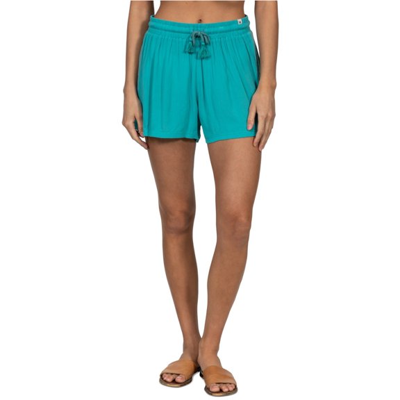 Hurley Womens Lana Crochet Casual Walking Shorts, Green, Small