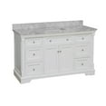 thumbnail image 5 of Sydney 60" Single Bathroom Vanity with White Cabinet and Carrara Marble Top, 5 of 6