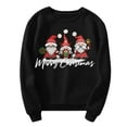 thumbnail image 6 of Women Sweatshirt Merry Christmas Round Collar Long Sleeve Print Easy Top Pullover, 6 of 7