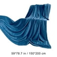 thumbnail image 3 of Frazada Manta polar azul oscuro de 150 x 200 cm, súper suave y cálida, para sofá cama, reversible, de franela (1 unidad) JASKFLY, 3 of 9