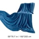 thumbnail image 3 of Frazada Manta polar azul oscuro de 150 x 200 cm, súper suave y cálida, para sofá cama, reversible, de franela (1 unidad) JASKFLY, 3 of 9