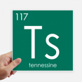 thumbnail image 1 of Chestry Elements Period Table Halogens Element Tennessine Ts Sticker Tags Wall Picture Laptop Decal Self adhesive, 1 of 1