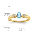 thumbnail image 3 of Auriga 14k Yellow Gold Aquamarine and Diamond Ring for Women Size- 7, 3 of 6