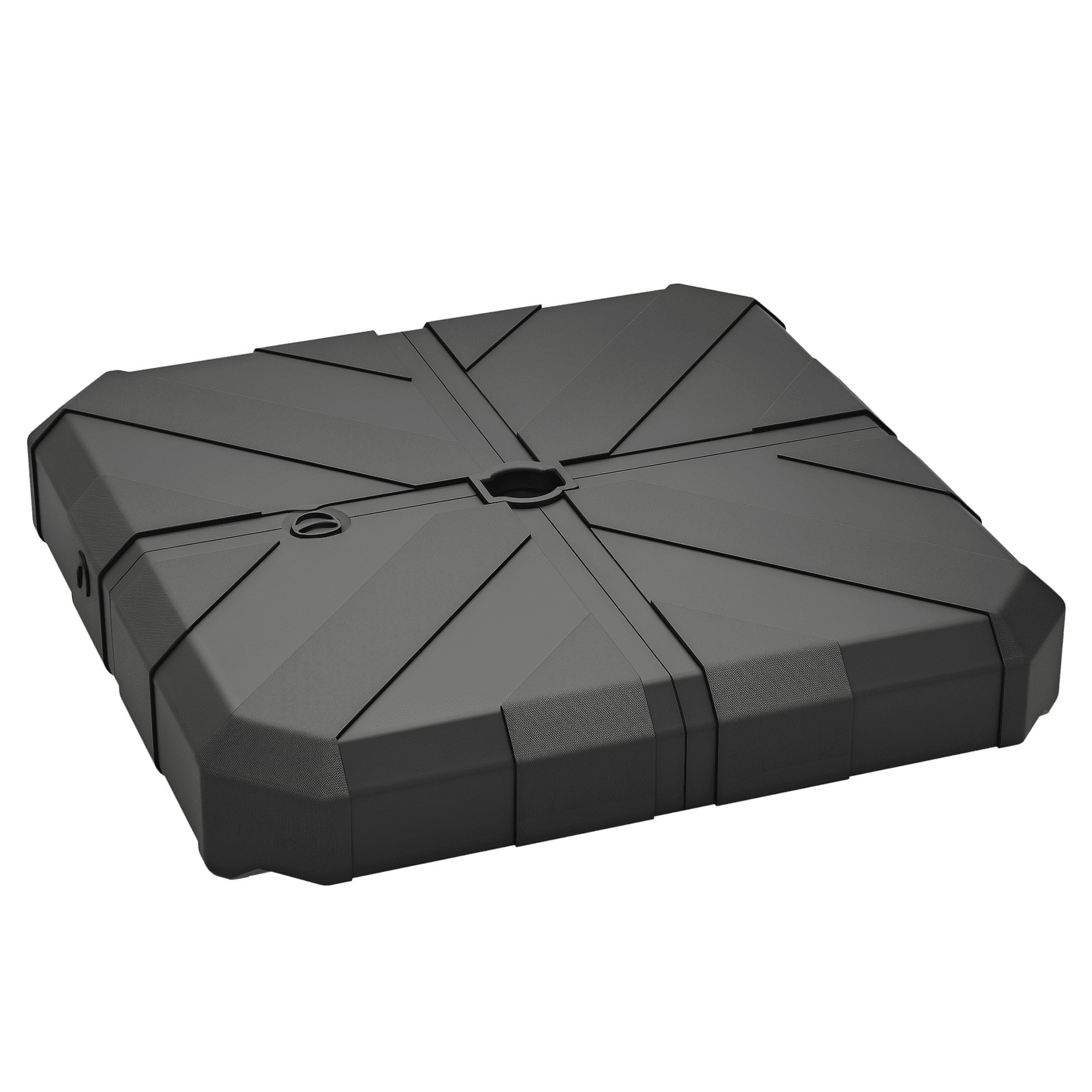 Outsunny Cantilever Offset Umbrella Base, Heavy Duty Outdoor Umbrella Stand Base, Sand/Water Filled Patio Umbrella Base for Garden, Poolside, Black