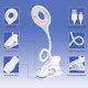 thumbnail image 4 of Rechargeable Wireless LED Desk Lamp, 3 Color and 3 Dimmable, Touch Bedside Lamp with Clamp for Kids, 28 LEDs, 4 of 4