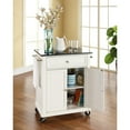 thumbnail image 4 of Crosley Furniture Wood Portable Kitchen Cart in White and Black, 4 of 5