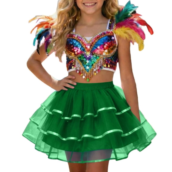 Tutu Skirts for Girls Solid Layer Mesh Puffy Skirt Stage Performance Dress Cute Skirts