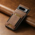 thumbnail image 2 of Dteck Case for Google Pixel 9 Pro XL,Retro Leather Case with Elastic Card Slot Holder Stand Shockproof TPU Cover for Google Pixel 9 Pro XL,Brown, 2 of 6