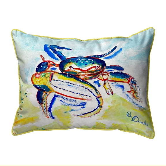 Betsy Drake HJ1013 16 x 20 in. Colorful Fiddler Crab Large Indoor & Outdoor Pillow