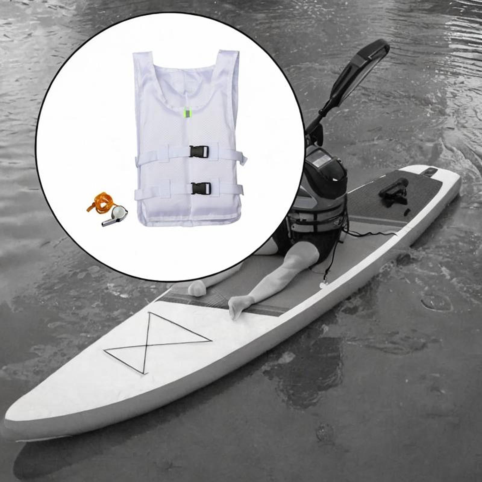 QccHieUs Life Jacket Paddle Vest for Adults Lightweight Adjustable Foldable Life Vest for White