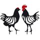 thumbnail image 1 of Decoración creativa de jardín, tarjeta de inserción de pollo negro acrílico, decoración de césped de jardín, 2 uds. Gallo + gallina Sailing  Electrónica, 1 of 5