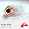 thumbnail image 6 of HEATSHAKING 1 Pair Ballet Slipper Red Pu for Girls Ballet Dance, 6 of 8