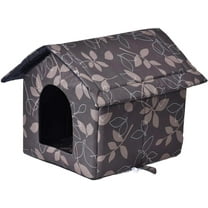 RKXQT Outdoor Pet House, Waterproof Thickened Cat Nest Tent Cabin Pet Products, Kitten House Outdoor Heated Cat Shelter-L