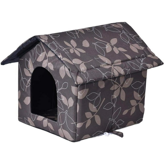 RKXQT Outdoor Pet House, Waterproof Thickened Cat Nest Tent Cabin Pet Products, Kitten House Outdoor Heated Cat Shelter-L