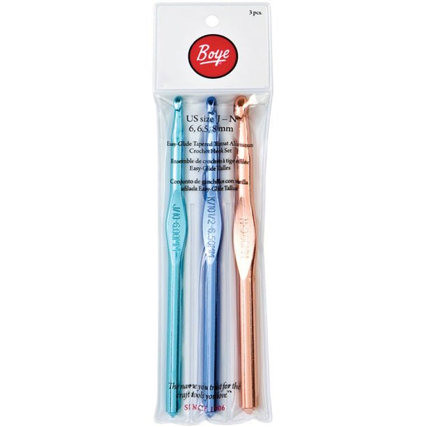 Boye Aluminum Crochet Hook Set Sizes J K And N Walmart Com Walmart Com