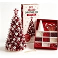 thumbnail image 6 of DIY Beaded Christmas Tree Craft Kit for Adults, 3D Pearl Beaded Tree Making Set, Complete Handmade Tabletop Ornament for Home Office Holiday Display(A4), 6 of 6
