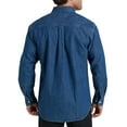 thumbnail image 2 of Genuine Dickies Mens & Big Mens Blue Heavyweight Long Sleeve Denim Shirt, 2 of 2