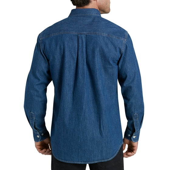 Genuine Dickies Men's Heavy Weight Long Sleeve Denim Shirt