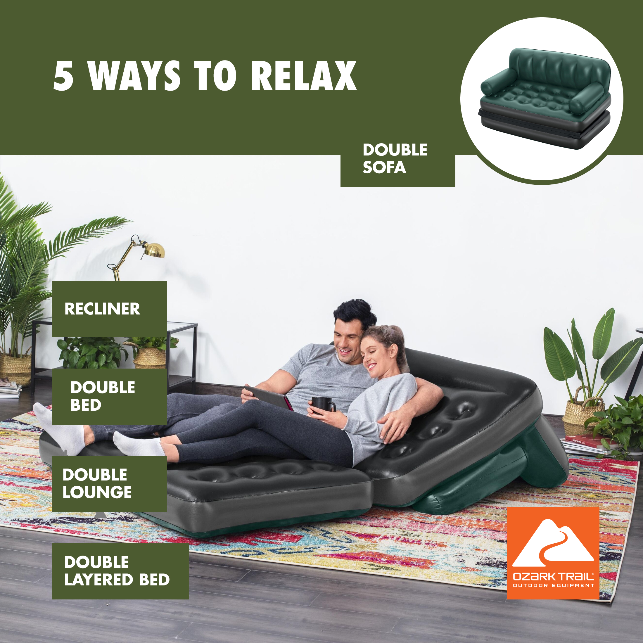 Sillón inflable de aire Multi-Max 5 en 1 4