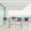 thumbnail image 2 of Modway Shore 5-Piece Outdoor Patio Wood and Aluminum Dining Set in Silver/Gray, 2 of 7