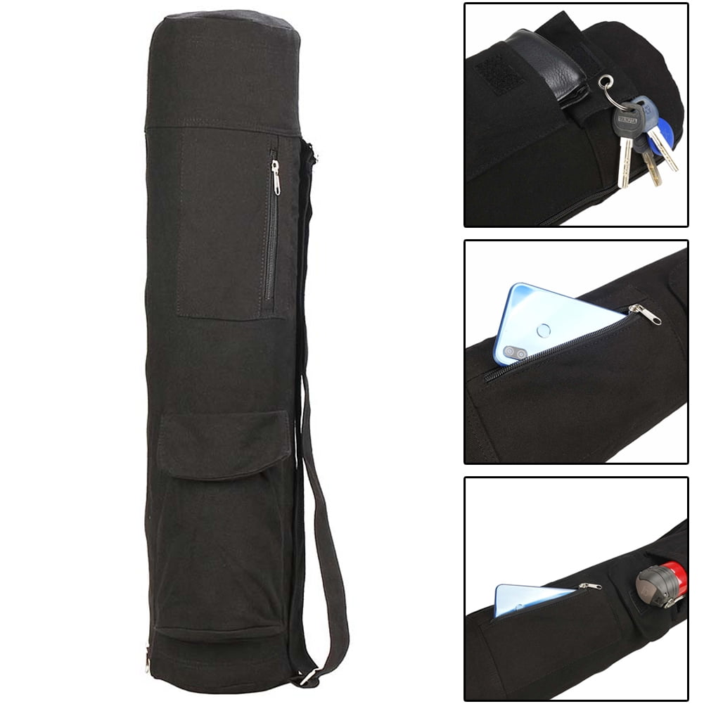 Full Zip Exercise Yoga Mat Carrier Bag with Adjustable Strap Storage Pocket 
