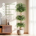 thumbnail image 2 of 6ft Ficus Artificial Trees, Lifelike Faux Tree, Green Lush Fake Ficus Tree Artificial Plants for Office Home Living Room Indoor Outdoor Modern Decor, Perfect Housewarming Gift, 2 of 8