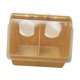 thumbnail image 3 of Alimentador de pájaros de paloma Alimentador de comedero accesorios de jaula Alimentador de ranura a prueba de fugas para agua de alimentación de Dos agujeros, 3 of 8