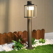 Inowel Bollard Pathway Lights Landscape Lighting Wired with GX53 LED Bulb 31 Inches Modern Outdoor Driveway Light for Patio Lawn Garden Courtyard Decoration