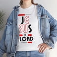 thumbnail image 5 of DJH Apparel | Jesus Is Lord Christian Inspirational Unisex Heavy Cotton Tee, 5 of 6