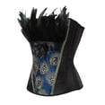 thumbnail image 7 of Tiweut Womens Style Underbust Corset with Metal Leather Styling Gothic Waist Training Tops,E-Black,L, 7 of 7