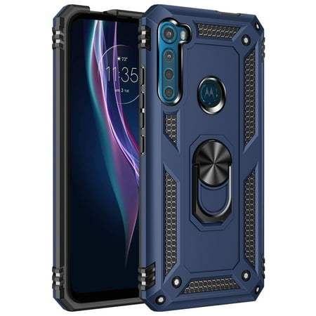For Motorola Moto One Fusion Plus Shockproof TPU + PC Protective Case with 360 Degree Rotating