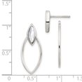 thumbnail image 5 of Sterling Silver Earring Jacket with Mother of Pearl Inlay Post Stud Earrings, 5 of 5