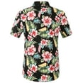 thumbnail image 2 of SSLR Mens Hawaiian Shirts Casual Button Down Shirts 100% Cotton Short Sleeve Tropical Shirts, 2 of 8