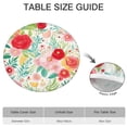 thumbnail image 6 of Pioneer Flower Floral Print Pattern Round Fitted Tablecloth with Elastic Edge,Dining Table Cover Waterproof,Outdoor Round Tablecloth for Camping,Dining,Indoor and Outdoor, 6 of 7