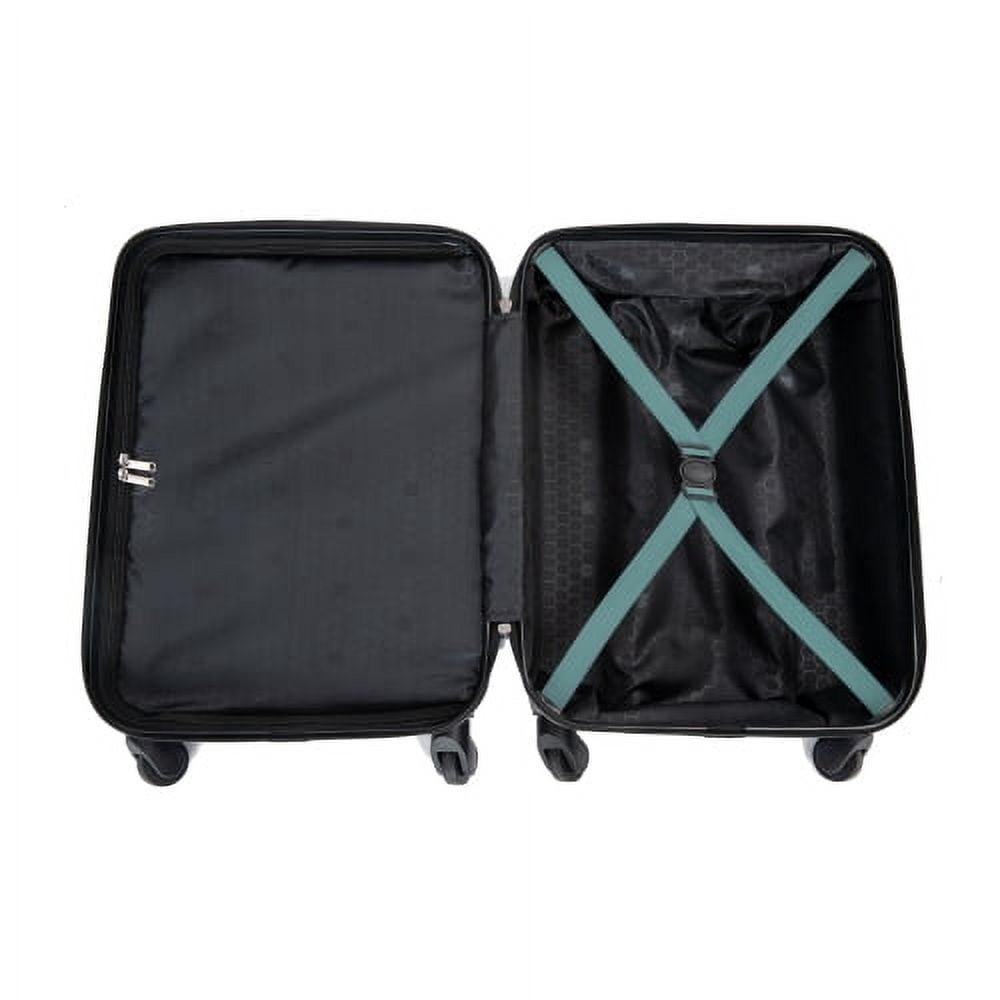 20" Carry On Luggage Hardshell Lightweight Hardside Suitcase with Silent Spinner Wheels, Green
