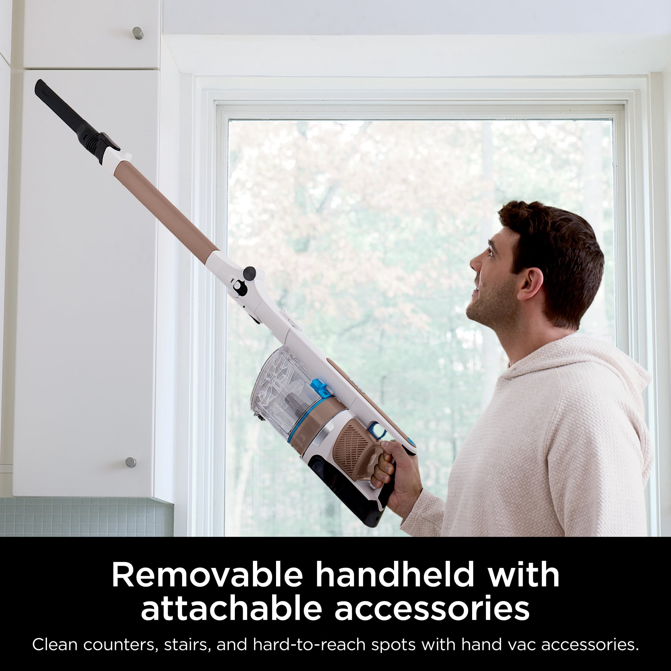 Shark PowerPro Flex Reveal Cordless Stick Vacuum, Carpet and Hardfloors, Dirt-Reveal Technology, Floor Detect Technology, 50-Min Run Time, IZ380H Mauve