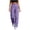 Purple, variant on Women's High Waisted Cargo Pants Casual High Waist Loose Multi Pocket Pants Comfortable Stretchy Cargo Pants Casual Work Outdoor Hiking Streetwear Pants