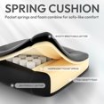 thumbnail image 4 of Dowinx Gaming Chair with Pocket Spring Cushion for Adults, Ergonomic Computer Chair with Footrest and Massage Lumbar Support for Office, Gaming, 300LBS, Black, 4 of 8