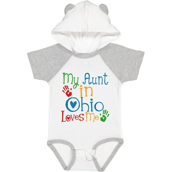 Inktastic My Aunt in Ohio Loves Me Boys or Girls Baby Bodysuit