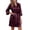 Wine Red, variant on Ekouaer Silky Robes for Women Satin Knee Length Bride Bridesmaid Wedding Party Bathrobe Lightweight Sexy Sleepwear with Pockets