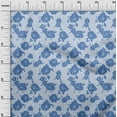 thumbnail image 2 of oneOone Polyester Spandex Grayish Blue Fabric Florals Craft Projects Decor Fabric Printed By The Yard 56 Inch Wide-PRS, 2 of 4