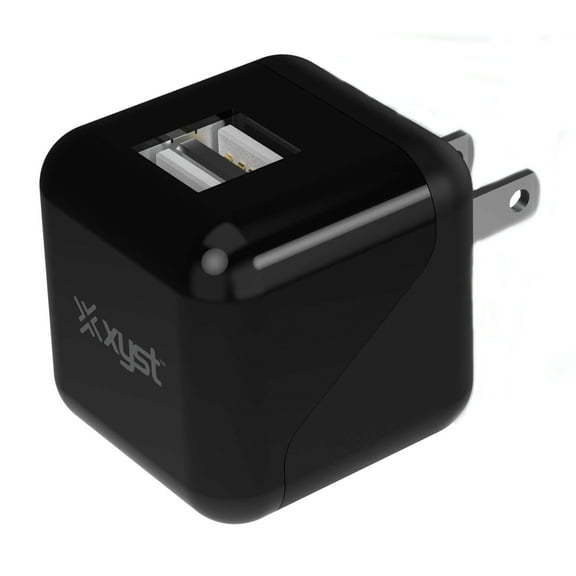 XYST XYS-242WCBK 2.4-Amp Dual USB Wall Charger (Black)