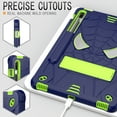 thumbnail image 2 of Dteck for Samsung Galaxy Tab S8 Plus / S7 FE 5G / S7 Plus 12.4 Inch Tablet Case, Heavy Duty Hybrid Shockproof Rugged Kids Case with Kickstand Crossbody Shoulder Strap,Navy+Green, 2 of 5