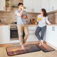 thumbnail image 6 of SKYSONIC 2PCS Summer Dolphins Sunset Kitchen Rug and Mat Seascape Floor Runner Rug Anti Fatigue Non Slip Comfort Mat for Doormat Laundry Room Hallway 19.7"x27.6"+19.7"x47.2", 6 of 7